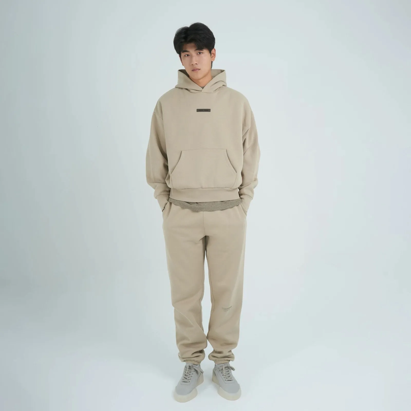 🎀Hot Sale 🎀118 【 Brown】Fear of God Essentials SS 25 Classic Hoodie Same Style 2025 Size：XS-XL ： Heather Stone Brown TIMBER Homestad Heather